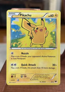 Pokemon Card McDonald's Promo 2013 Pikachu 5/12 Promo Holo - Image 1