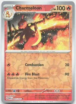 Charmeleon 005/165 Uncommon 151 Pokemon Reverse Holo Near Mint - Image 1
