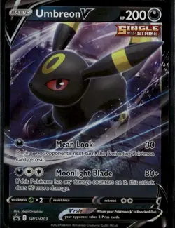 Umbreon V Promo SWSH: Sword & Shield Promo Cards SWSH203 Darkness Holo Pokemon C - Image 1