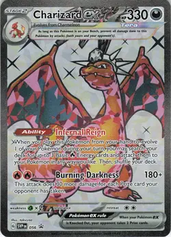 Pokemon TCG Charizard Tera ex PROMO Star Holo Full Art SVP 056 NM - Image 1