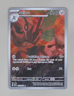 Scizor Pokemon TCG Sv03: Obsidian Flames Holo Illustration Rare Card 205/197 - Image 1