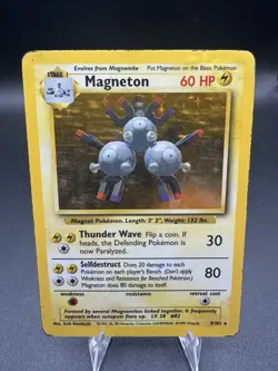 1999 Pokemon Base Set Magneton #9 Holo HP/DMG - Image 1
