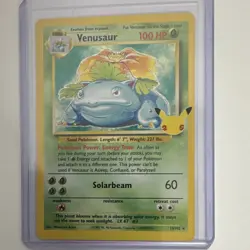 Pokemon Venusaur Base Set 015/102 Holo Rare 100 HP Solarbeam 25th Anniversary - Image 1