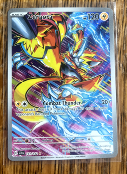 Pokemon TCG 2024 Stellar Crown Zeraora Full Art Rare Holo 151/142 English MINT! - Image 1