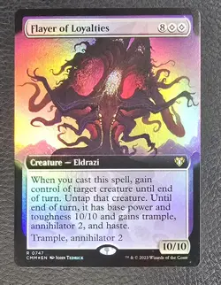 Flayer of Loyalties (Extended Art) Commander Masters Foil MTG NM Magic Card - Image 1