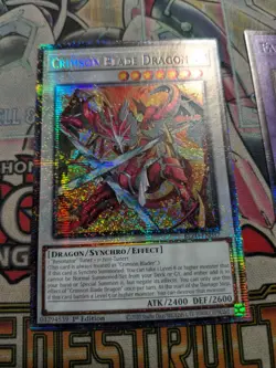 Konami Yu-Gi-Oh! Crimson Blade Dragon BLAR-EN037 1st Ed starlight Foil - Image 2
