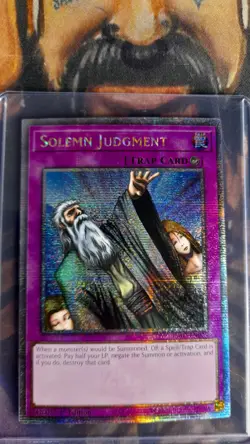 Solemn Judgement - 1st Ed - Quarter Century Secret Rare - RA02 EN075 - YuGiOh - Image 1