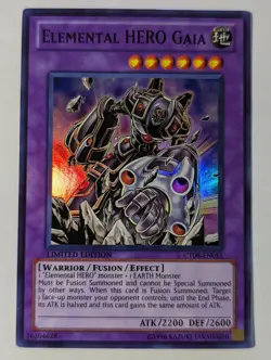 Yugioh Elemental HERO Gaia Super Rare CT08-EN011 Lightly Played - Image 1