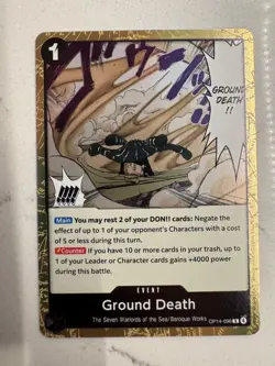 Ground Death OP14-096 The Azure Sea's Seven One Piece Foil NM English - Image 1