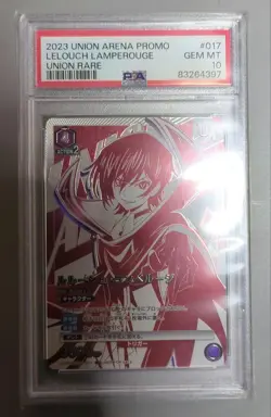 PSA 10 Union Arena Card Code Geass Lelouch Lamperouge Promo #017 Japanese 2023 - Image 1