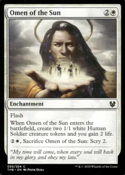 Omen of the Sun 030/254 Theros Beyond Death MTG Magic the Gathering card - Image 1
