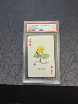 Pokemon: Bellsprout 4 Of Diamonds LeafGreen Playing Cards Japan - PSA 9 - D129 - Image 1