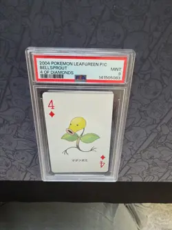 Pokemon: Bellsprout 4 Of Diamonds LeafGreen Playing Cards Japan - PSA 9 - D129 - Image 4