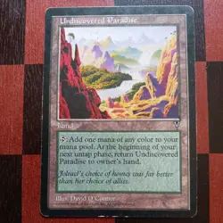 Mtg Undiscovered Paradise HP/MP Land Reserved List Rare Card Visions - Image 1