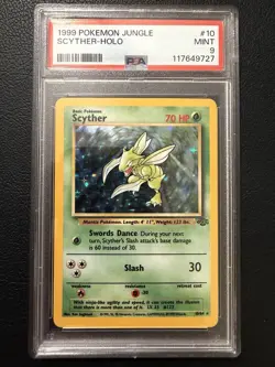 Pokemon TCG Jungle Scyther Holo Rare Card 10/64 PSA 9 Mint - Image 1