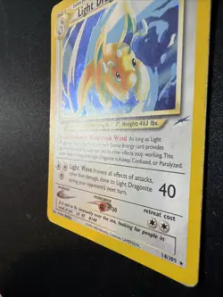 Pokemon TCG Light Dragonite Neo Destiny Holo Card 14/105 Unlimited Rare MP - Image 4