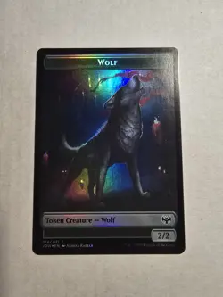 Zombie (008) // Wolf (014) Foil Token Innistrad: Crimson Vow VOW MTG Magic - Image 2
