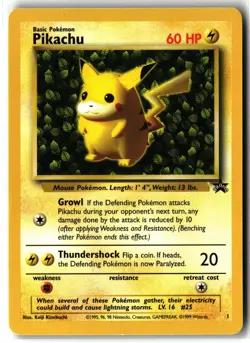 Pikachu ⭐ 1 Wizards Black Star Promo Vintage WOTC 1999 Pokemon NM/LP - Image 1