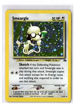 Smeargle - 11/75 Neo Discovery Holo Rare - MP - POKEMON TCG - FREE SHIPPING - Image 1