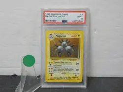 G410 Pokemon TCG Magneton Base Set 009/102 Holo Rare Stage 1 60 HP PSA 9 - Image 1