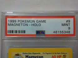 G410 Pokemon TCG Magneton Base Set 009/102 Holo Rare Stage 1 60 HP PSA 9 - Image 3