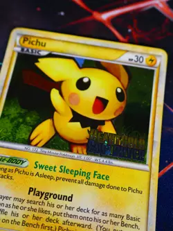 LP Pokemon (Prerelease)PICHU Card HEARTGOLD SOULSILVER Set 28/123 Holo Rare HGSS - Image 1