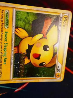 LP Pokemon (Prerelease)PICHU Card HEARTGOLD SOULSILVER Set 28/123 Holo Rare HGSS - Image 3