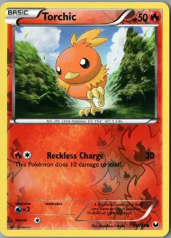 Torchic (14) Common Dark Explorers 14/108 NM Reverse Holo - Pokemon - Image 1