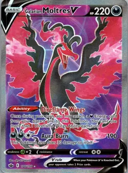 Pokemon TCG Galarian Moltres V 176/198 Chilling Reign NM - Image 1