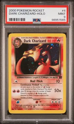 2000 POKEMON ROCKET #4 DARK CHARIZARD-HOLO PSA 9 - Image 1
