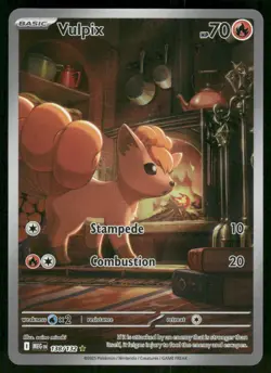 2025 Vulpix - 138/132 Illustration Rare Holo NM ME01: Mega Evolution Pokemon - Image 1