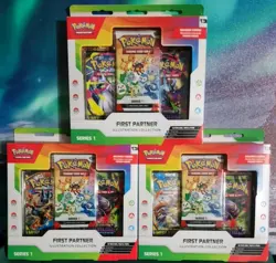 Pokemon First Partner Illustration Collection Series 1 Sealed Box X3 - Image 1