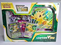 Pokemon TCG Leafeon VSTAR Special Collection Box Promo Cards English - Image 1