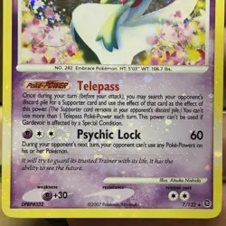Pokemon Gardevoir Holo Bleed Double Swirl 7/132 LP Secret Wonders Rare Diamond - Image 3