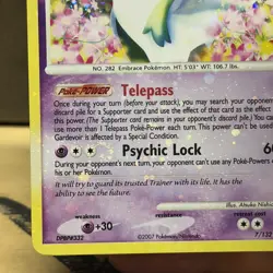Pokemon Gardevoir Holo Bleed Double Swirl 7/132 LP Secret Wonders Rare Diamond - Image 4