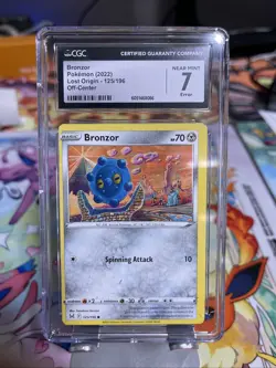 2022 Pokemon TCG Bronzor Lost Origins 125/196 Regular NM CGC9 ERROR - Image 1