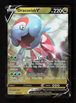 Dracovish V 114/172 Holo V Rare Brilliant Stars Pokemon Near Mint - Image 1