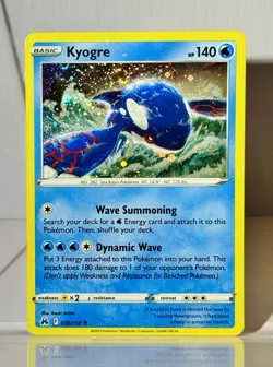 🌀🌊Swirl Pokemon TCG Kyogre Holo Rare Card Crown Zenith 036/159 NM Condition🌀 - Image 2