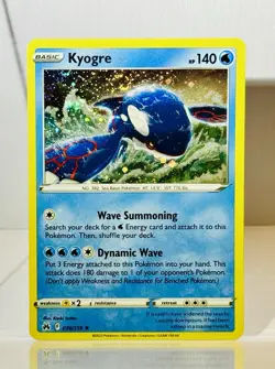 🌀🌊Swirl Pokemon TCG Kyogre Holo Rare Card Crown Zenith 036/159 NM Condition🌀 - Image 3