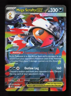 Mega Scrafty ex 135/217 Double Rare Ascended Heroes Pokemon Near Mint - Image 1