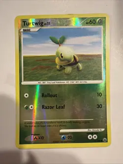 Turtwig 77/100 Reverse Holo Common Pokemon TCG Diamond & Pearl Majestic Dawn - Image 1