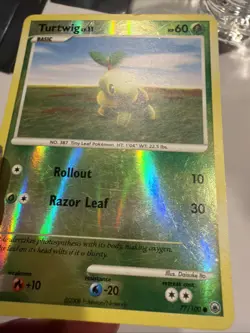 Turtwig 77/100 Reverse Holo Common Pokemon TCG Diamond & Pearl Majestic Dawn - Image 3
