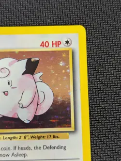 Pokemon TCG Clefairy Base Set Holo Unlimited Rare Card 5/102, NM - Image 4