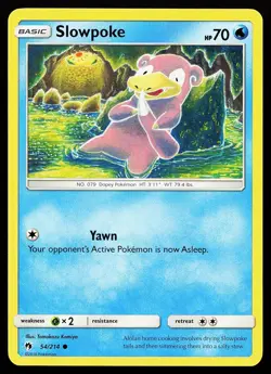 Slowpoke 54/214 Common Lost Thunder Pokemon Card - Image 1