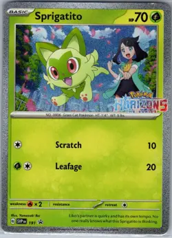 Sprigatito SVP 191 Horizons Stamp Promo Cards - Pokemon Card - NM - Image 1