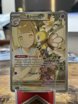 Pokemon TCG Lillie's Ribombee Journey Together Illustration Rare, 164/159 - NM - Image 1