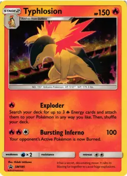 Pokemon TCG Sun & Moon SM Promos SM185 Typhlosion Promo NM - Image 1