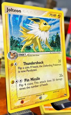 2006 Jolteon 3/17 POP Series 3 LP Holo Rare English Pokemon TCG - Image 2