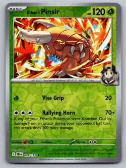 Ethan's Pinsir 001/182 REVERSE HOLO Uncommon Destined Rivals Pokemon Near Mint - Image 1