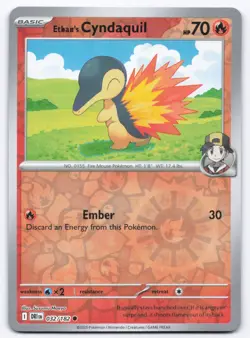 Pokemon TCG Ethan's Cydaquil 032/182 Reverse Holo Destined Rivals NM - Image 1